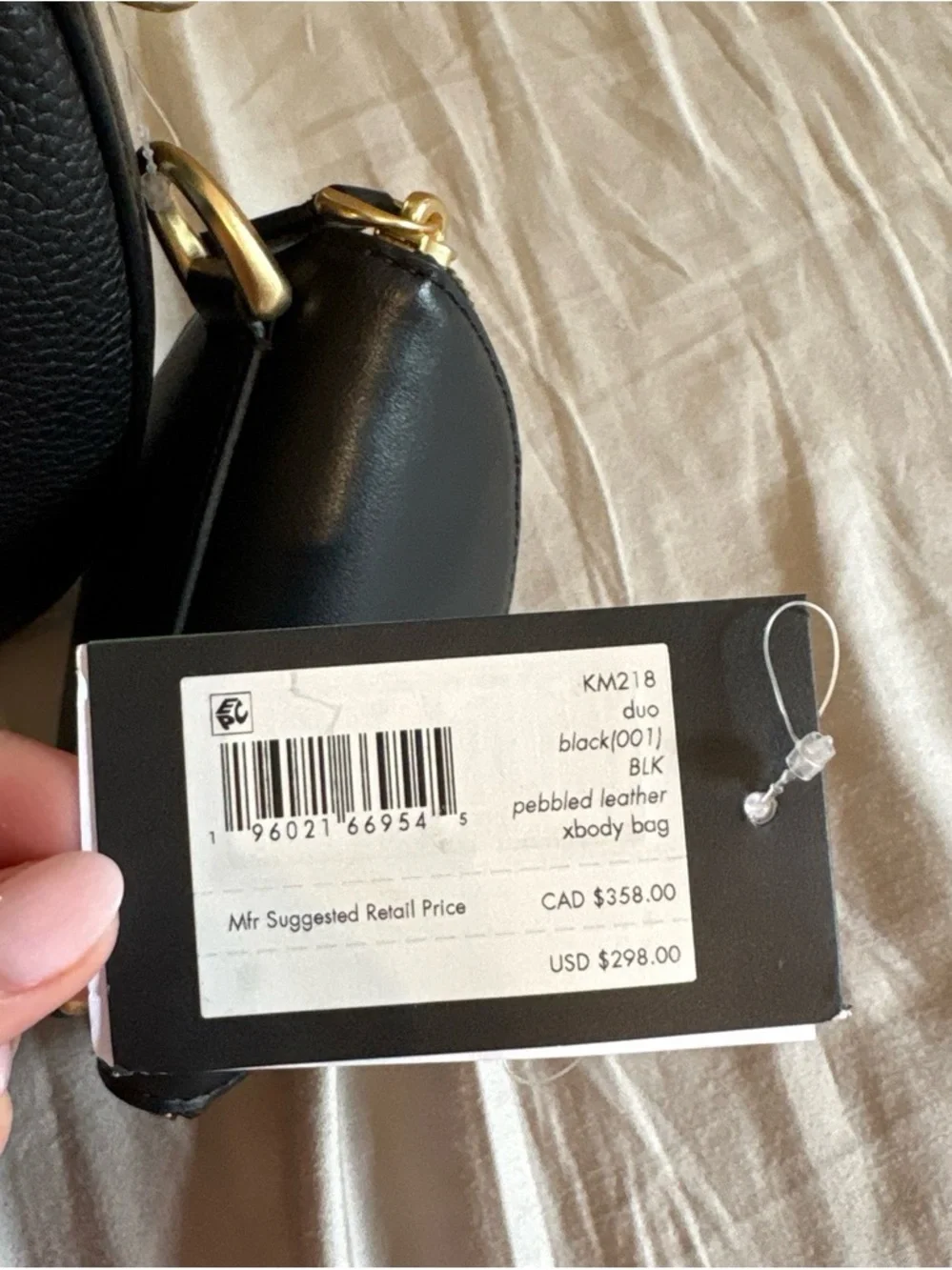 kate spade Black Pebbled Leather Crescent Shoulder Bag with Coin Pouch